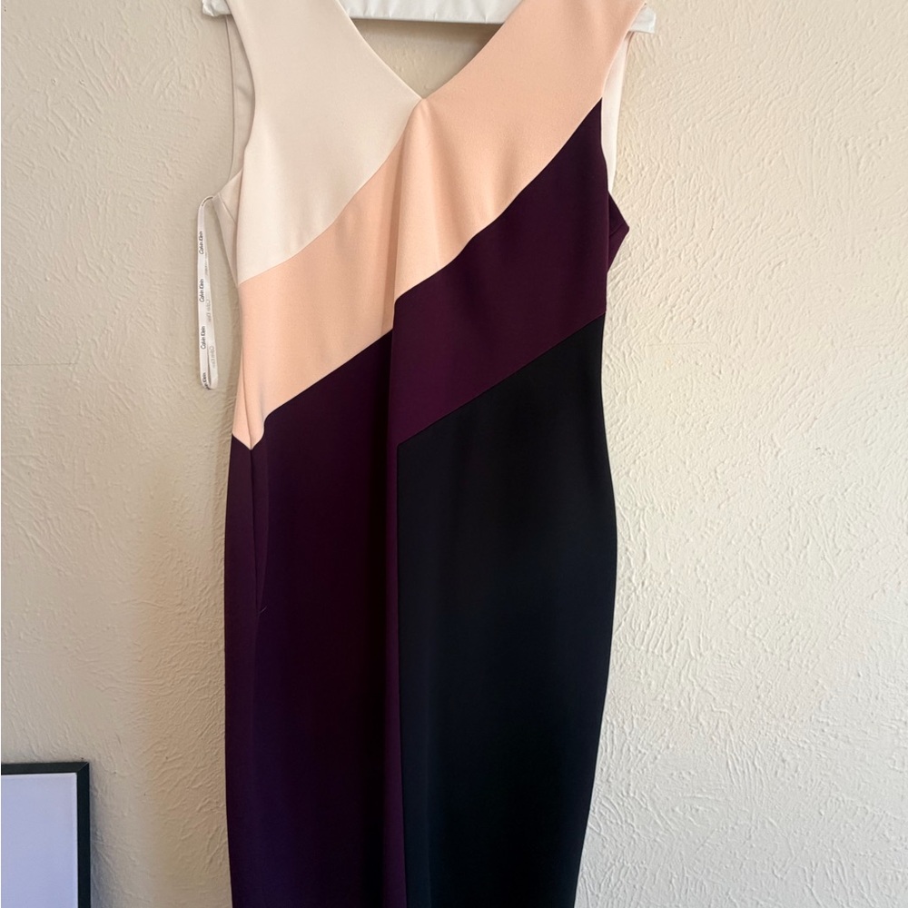 Calvin Klein Colorblock Sheath Dress – Size 4